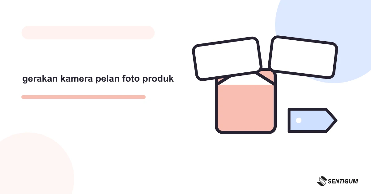 Ilustrasi vektor gerakan kamera pelan foto produk