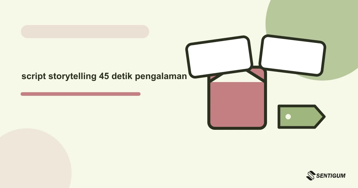 Ilustrasi vektor script storytelling 45 detik pengalaman