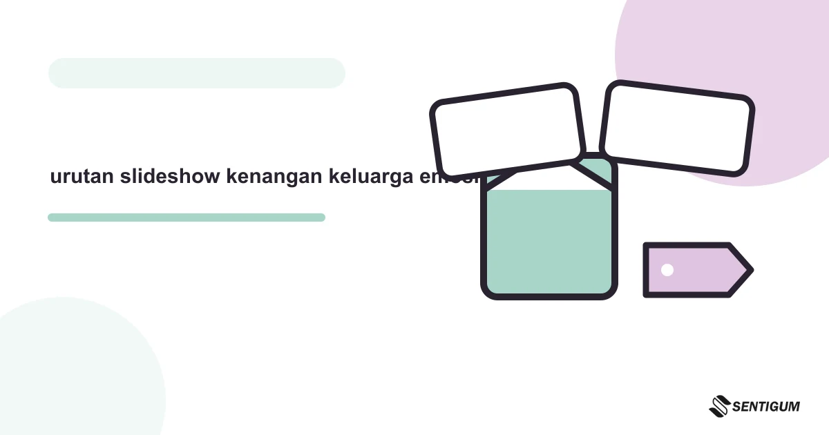 Ilustrasi vektor urutan slideshow kenangan keluarga emosional